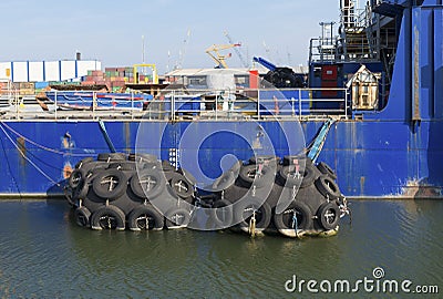 Ship buffers Stock Photo