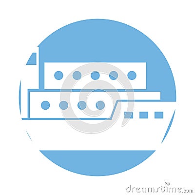 Ship cargo isolated icon Vector Illustration