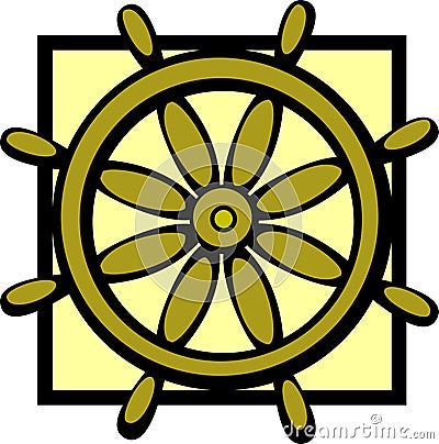 Ship control wheel vector illustration Vector Illustration