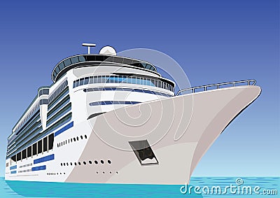 Ship. Cruise liner Stock Photo