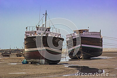 Ship dock yard Mandvi, India. Editorial Stock Photo