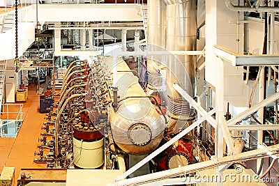 Ship engine Stock Photo