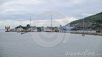 The Ship Ferry harbour Editorial Stock Photo