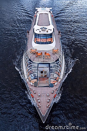 Ship of Flotilla Radisson Royal. Moscow River Cruise. Editorial Stock Photo