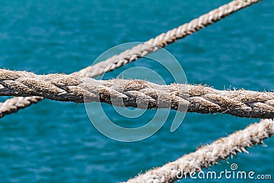 Ship hawser Stock Photo