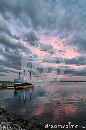 Ship Hector in Pictou, Nova Scotia Editorial Stock Photo