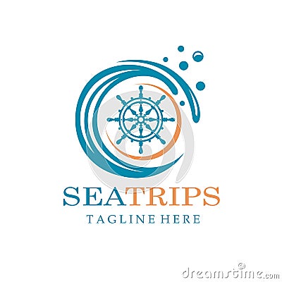 ship helm wheel Vector Illustration