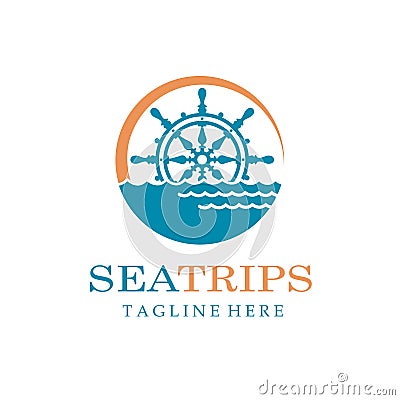 ship helm wheel Vector Illustration