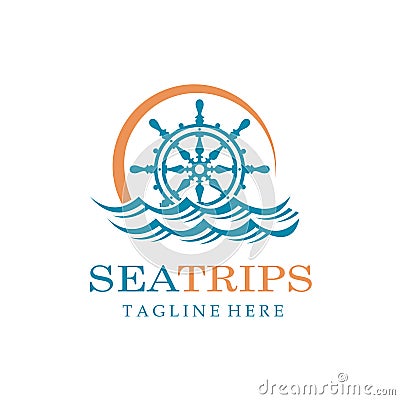 ship helm wheel Vector Illustration