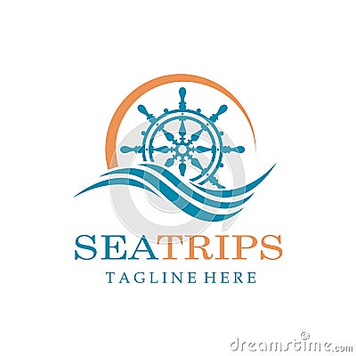 ship helm wheel Vector Illustration