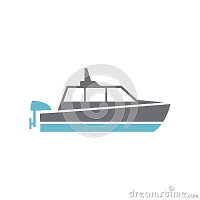 Ship icon on background for graphic and web design. Simple vector sign. Internet concept symbol for website button or Vector Illustration