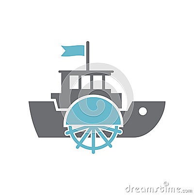 Ship icon on background for graphic and web design. Simple vector sign. Internet concept symbol for website button or Vector Illustration