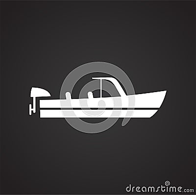 Ship icon on background for graphic and web design. Simple vector sign. Internet concept symbol for website button or Vector Illustration