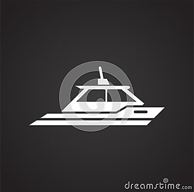Ship icon on background for graphic and web design. Simple vector sign. Internet concept symbol for website button or Vector Illustration