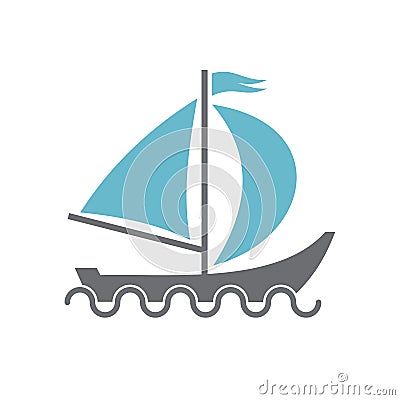 Ship icon on background for graphic and web design. Simple vector sign. Internet concept symbol for website button or Vector Illustration