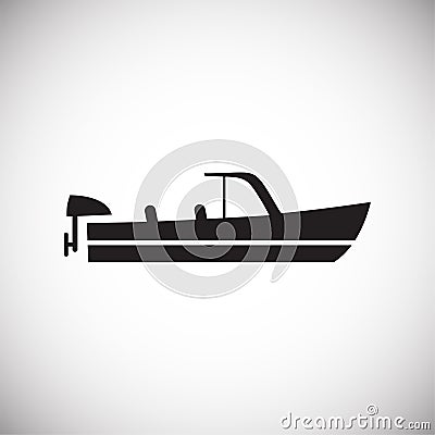 Ship icon on background for graphic and web design. Simple vector sign. Internet concept symbol for website button or Vector Illustration