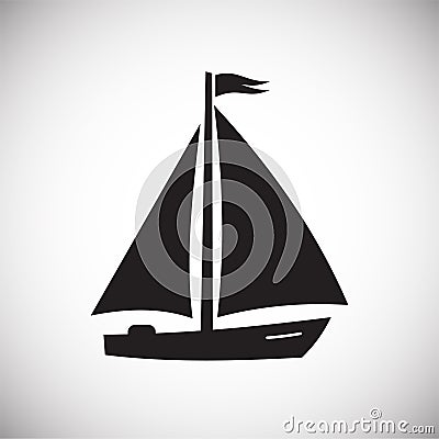 Ship icon on background for graphic and web design. Simple vector sign. Internet concept symbol for website button or Vector Illustration