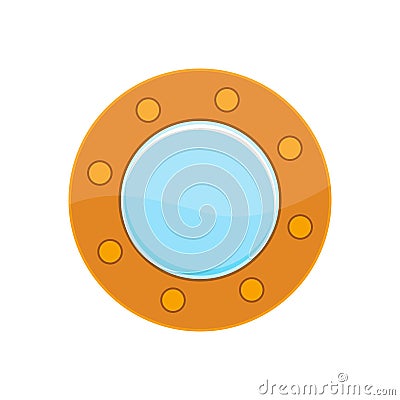 ship porthole design vector flat isolated illustration Vector Illustration