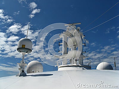 Ship radar Stock Photo