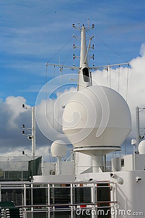 Ship radar Stock Photo
