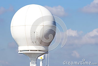 Ship radar dome Stock Photo