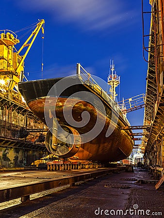 Ship repair Stock Photo