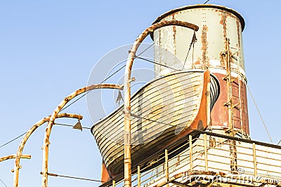 Ship Rusty Wooden Rescue Boat Stock Photo
