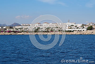 Red Sea near coast of Sharm El Sheikh city in Egypt Editorial Stock Photo