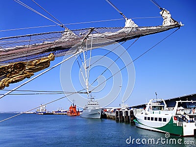 Ship school Juan Sebastian de Elcano in Cadiz Stock Photo