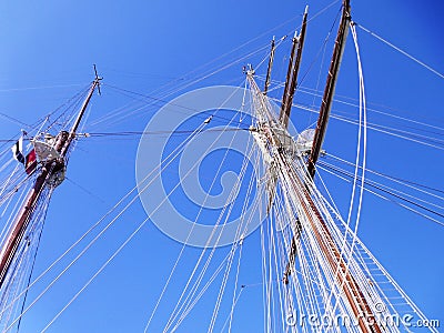 Ship school Juan Sebastian de Elcano in Cadiz Stock Photo