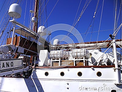 Ship school Juan Sebastian de Elcano in Cadiz Editorial Stock Photo