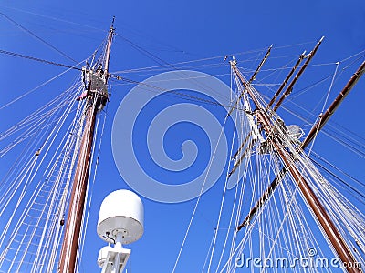 Ship school Juan Sebastian de Elcano in Cadiz Stock Photo