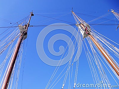 Ship school Juan Sebastian de Elcano in Cadiz Stock Photo