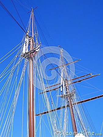 Ship school Juan Sebastian de Elcano in Cadiz Stock Photo