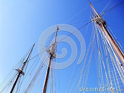 Ship school Juan Sebastian de Elcano in Cadiz Stock Photo