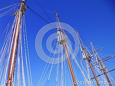 Ship school Juan Sebastian de Elcano in Cadiz Stock Photo