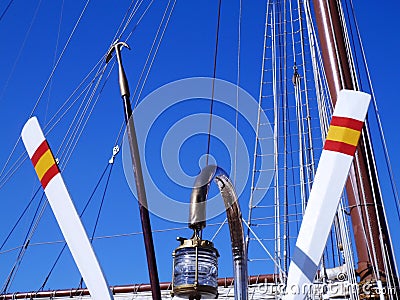 Ship school Juan Sebastian de Elcano in Cadiz Stock Photo