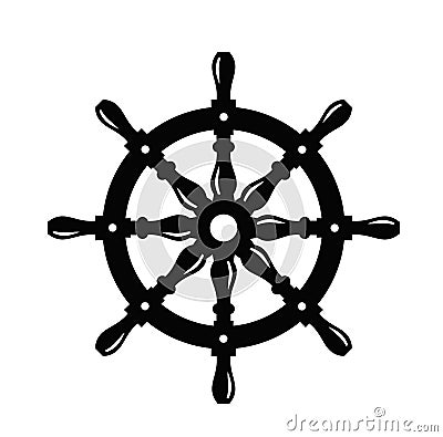 Ship steering wheel Vector Illustration