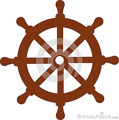 Ship steering wheel Vector Illustration