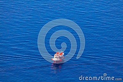 Ship surrounded by water Stock Photo