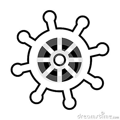 Ship timon isolated icon Vector Illustration