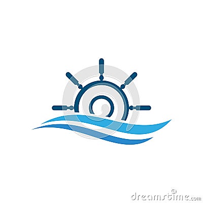 Ship wheel icon Vector Illustration