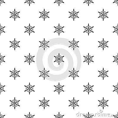 Ship wheel pattern, simple style Vector Illustration