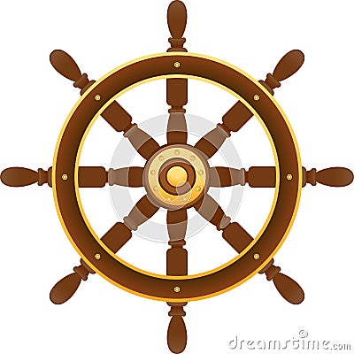 Ship wheel Vector Illustration