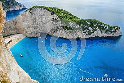 Ship wreck beach, Zakynthos island, Greece Stock Photo