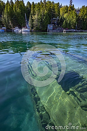 Ship wrecks at Tobermory Ontario Stock Photo