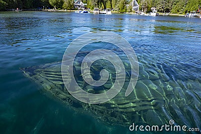 Ship wrecks at Tobermory Ontario Stock Photo