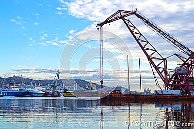 Shipbuilding zone Editorial Stock Photo