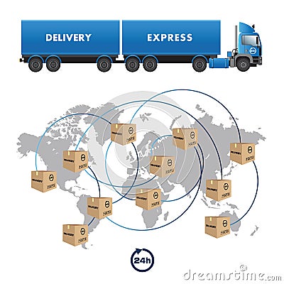 Shipment service Vector Illustration