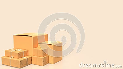 The Shipping box for shopping online or transport concept 3d rendering Stock Photo